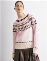 Fairisle Crew Neck Jumper with Wool