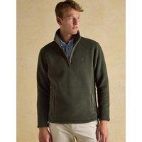 Joules Fleece Funnel Neck Half Zip Sweatshirt Dark Green