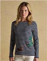 Pure Cotton Striped Christmas Top
