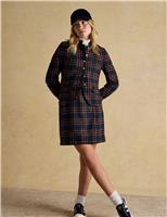 Wool Rich Checked Mini Wrap Pencil Skirt