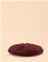 Ribbed Knitted Beret