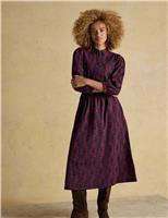 Floral Collared Midi Skater Dress