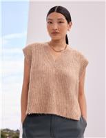 Knitted Vest with Wool and Alpaca