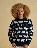 Ribbed Crew Neck Jumper with Wool