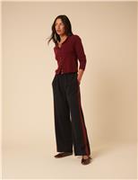 Side Stripe Wide Leg Trousers