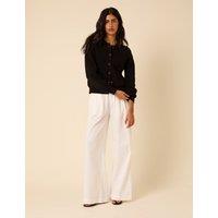 Pure Cotton Ribbed Button Front Cardigan