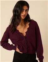 Wool Blend V-Neck Cardigan