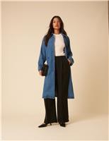 Denim Collared Longline Trench Coat