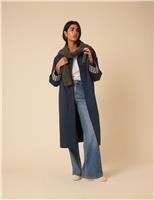 Pure Cotton Checked Trim Car Coat