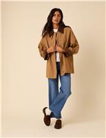 Pure Cotton Cord Longline Utility Jacket