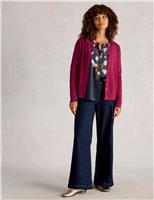 Pure Cotton Crew Neck Cardigan