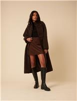 Borg Longline Trench Style Duffle Coat