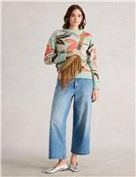 Floral Crew Neck Jumper with Wool