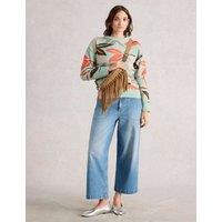 Floral Crew Neck Jumper with Wool