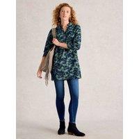 Pure Cotton Cord Printed Collared Tunic