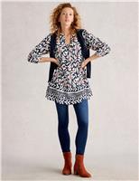Pure Cotton Printed V-Neck Tunic