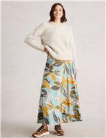 Printed Maxi A-Line Skirt