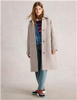 Wool Blend Herringbone Coat
