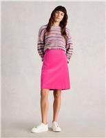 Velvet Knee Length A-Line Skirt