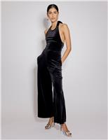 Velvet Wide Leg Jumpsuit