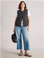 Pure Cotton Floral Quilted Reversible Gilet