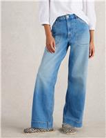 Mid Rise Wide Leg Jeans
