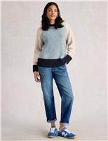 Lambswool Rich Colour Block Neppy Jumper