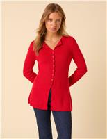 Ribbed Waisted Longline Cardigan