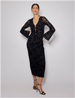 Floral Lace Maxi Slip Skirt