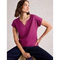 Pure Cotton Notch Neck T-Shirt