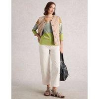 Pure Cotton Striped V-Neck Top