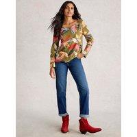 Pure Cotton Leaf Print Top
