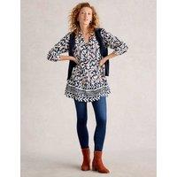 Pure Cotton Floral V-Neck Tunic