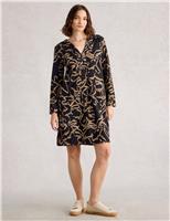 Pure Cotton Floral Knee Length Shift Dress