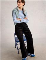 Cotton Rich Cord Textured Wide Leg Trousers