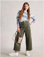 Cord Wide Leg Cropped Trousers