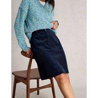 White Stuff Cord Knee Length A-Line Skirt Navy