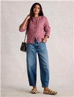 Cable Knit Button Front Cardigan