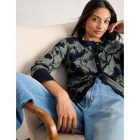 Pure Cotton Floral Crew Neck Cardigan