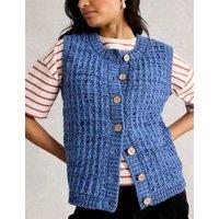 Crew Neck Button Front Waistcoat