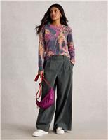 Wool Blend Printed Crew Neck Jumper