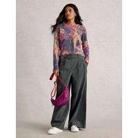 Wool Blend Printed Crew Neck Jumper