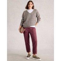 Textured Cosy V-Neck Jumper