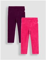 2pk Cotton Rich Jersey Cord Jeggings (0-7 Yrs)
