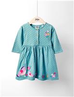 Pure Cotton Bird Appliqu Dress (6 Mths - 7 Yrs)