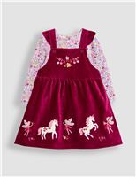 2pc Cotton Rich Unicorn Pinafore Outfit (12 Mths - 6 Yrs)