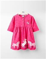 Pure Cotton Appliqu Unicorn Dress (12 Mths - 6 Yrs)