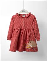 Pure Cotton Hedgehog Appliqu Dress (12 Mths - 7 Yrs)