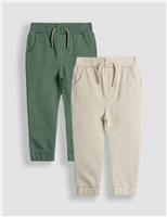 2pk Cotton-Rich Relaxed Joggers (0-9 Yrs)