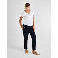 JoJo Maman Bb Maternity Drawstring Tapered Trousers Navy